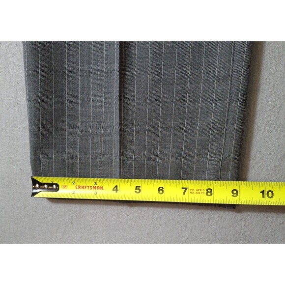 Banana Republic MadMen Dress Pants Mens 36x32 Gray Wool Pinstripe Slacks - Picture 4 of 12